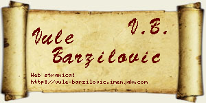 Vule Barzilović vizit kartica